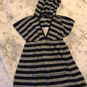 OLD NAVY Striped Dress w/hood, so cute, size Small